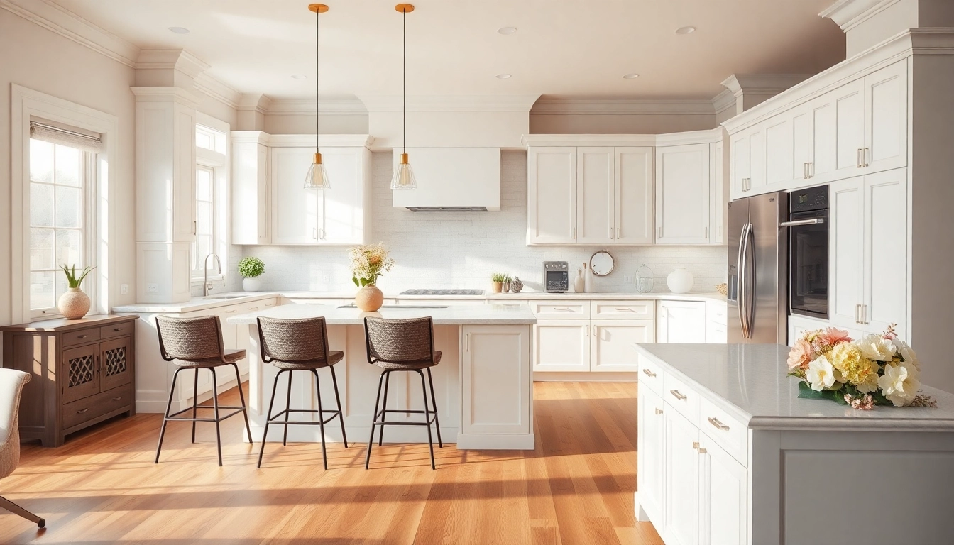 Revamped kitchen demonstrating a fresh renovation with modern design elements.